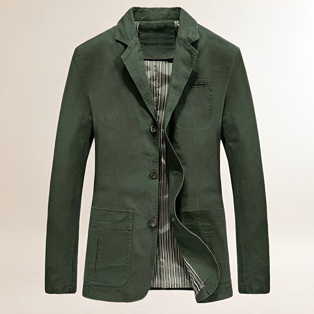 Herren Freizeitblazer - Leicht, taillierte Passform, Knopfverschluss, mehrere Taschen