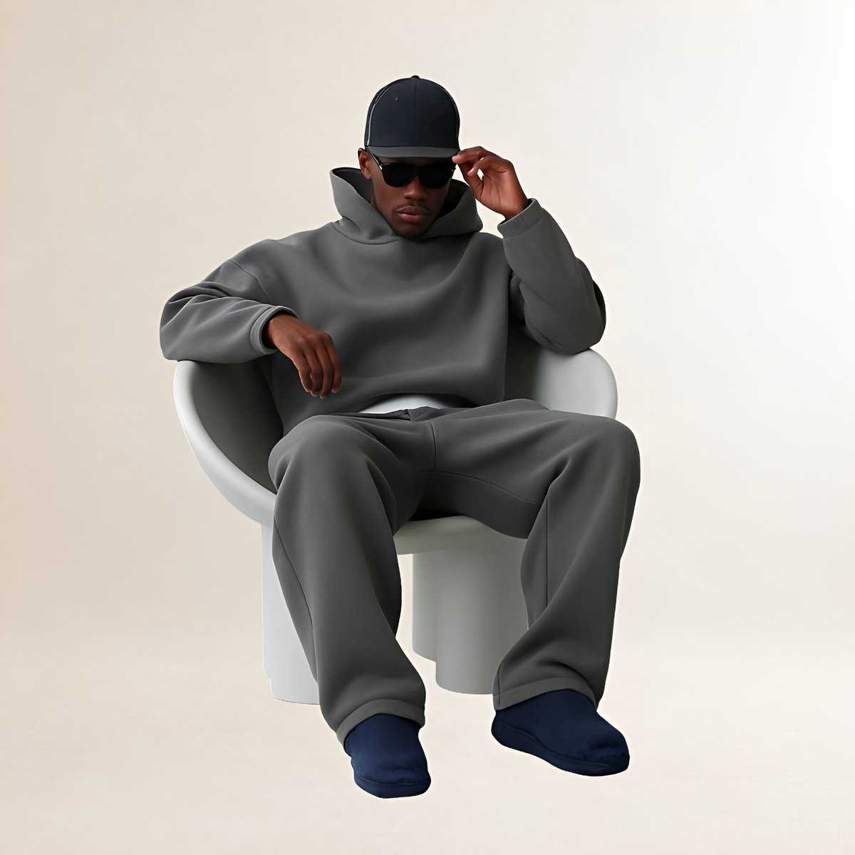Herren Hoodie- und Jogger-Set - Oversized Passform mit verstellbarer Kapuze