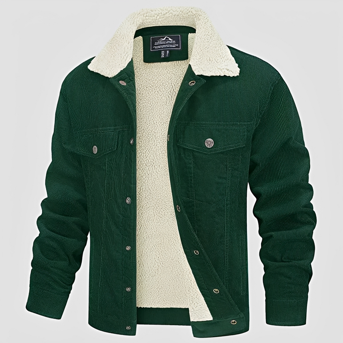 Herren Jacke Mit Knopfverschluss und Kragen - Casual Fit