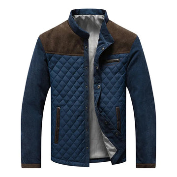 Herren Steppjacke mit Stehkragen leichte Übergangsjacke mit Taschen