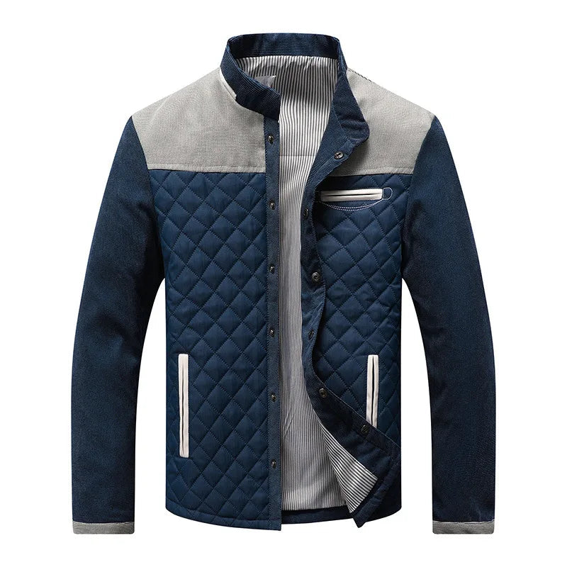 Herren Steppjacke mit Stehkragen leichte Übergangsjacke mit Taschen