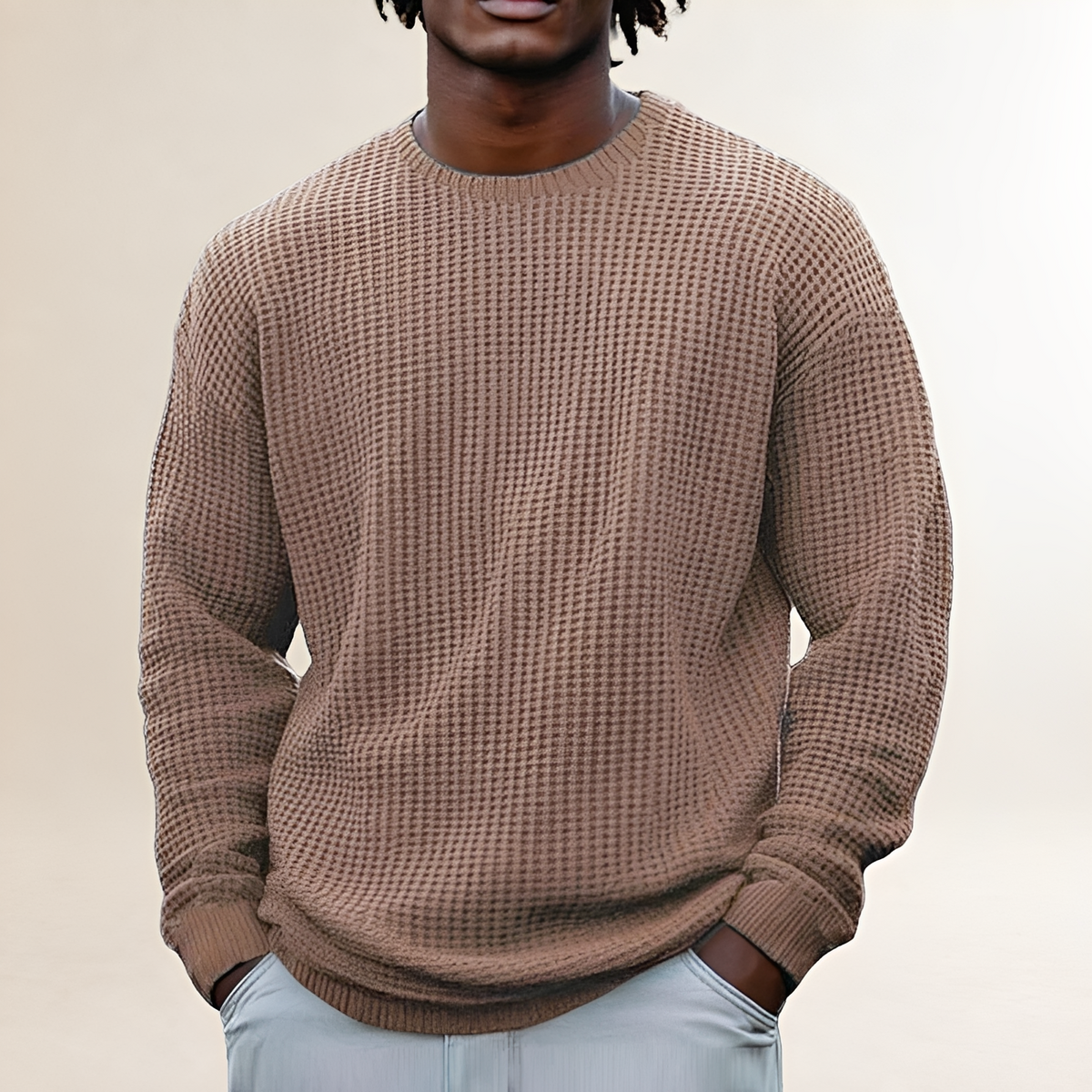 Herren Sweatshirt Rundhals langarm Texturiertes Design