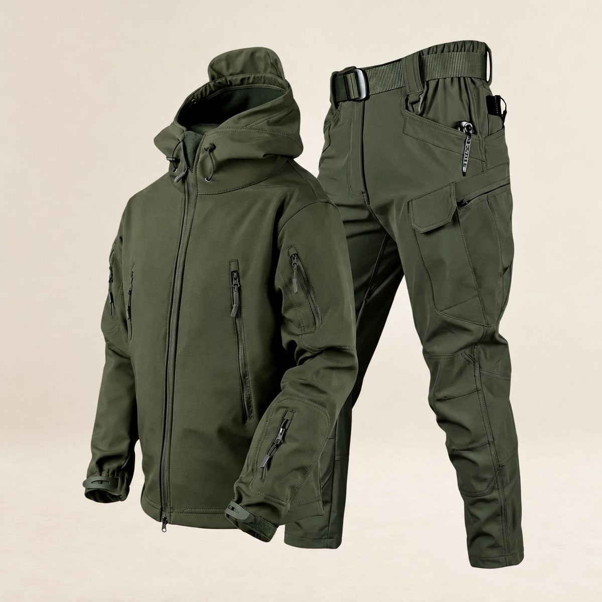 Herren Taktikjacke mit Kapuze und mehreren Taschen