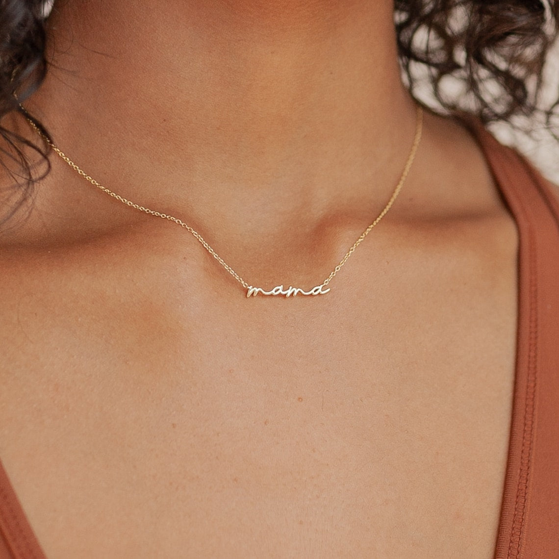 Zartes Mama-Halsband - Mama-Halskette