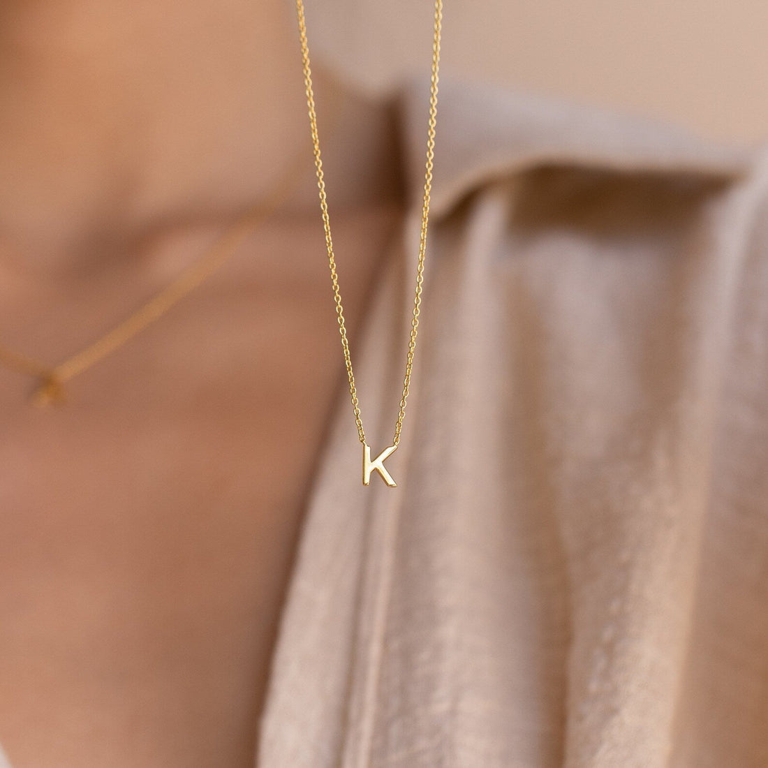 Zartes Halsband mit Initialen - Elegantes Halsband mit Buchstaben