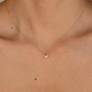 Mandy – Pavé-Schmetterlingshalskette