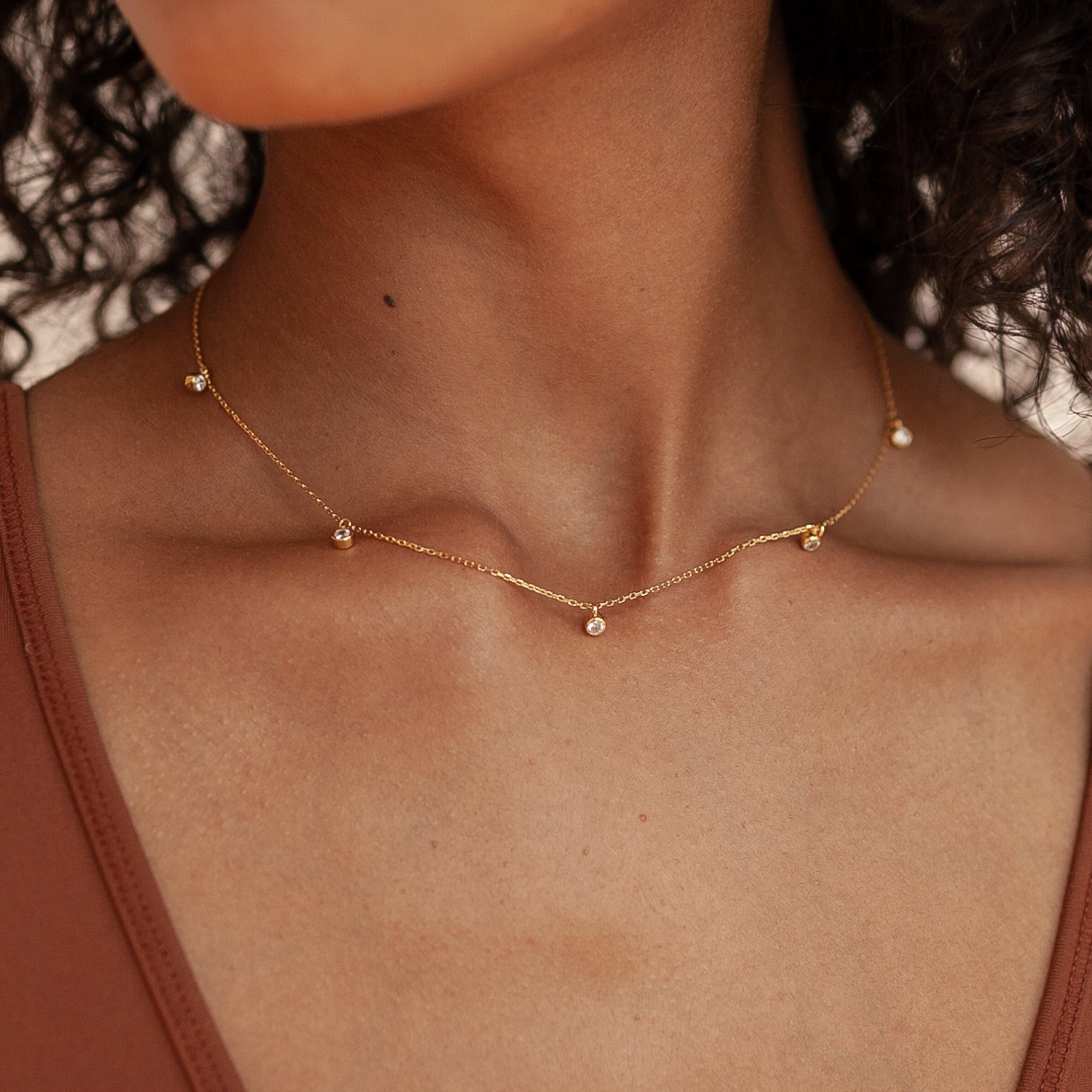 Tilly – Halskette mit Diamantstation