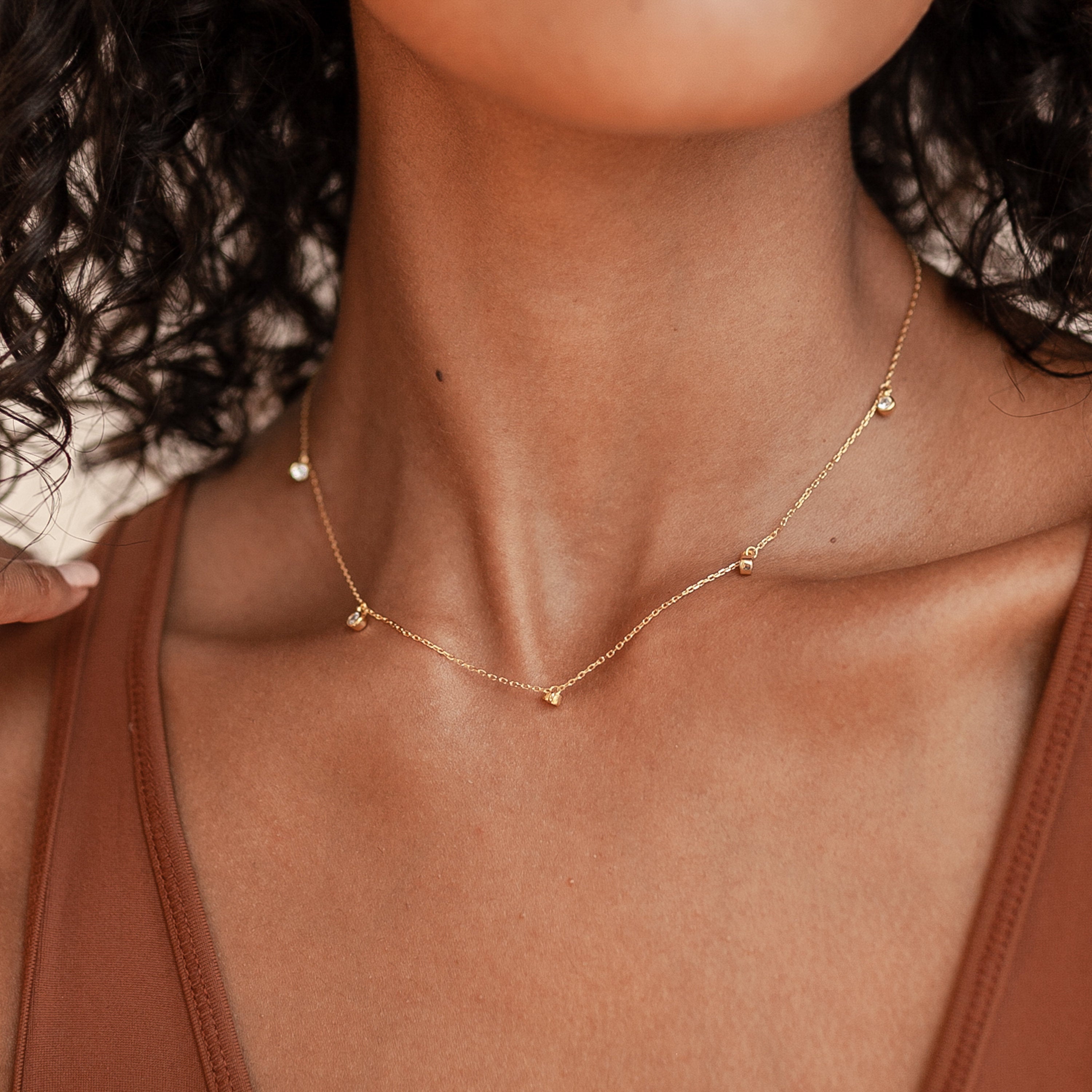 Tilly – Halskette mit Diamantstation