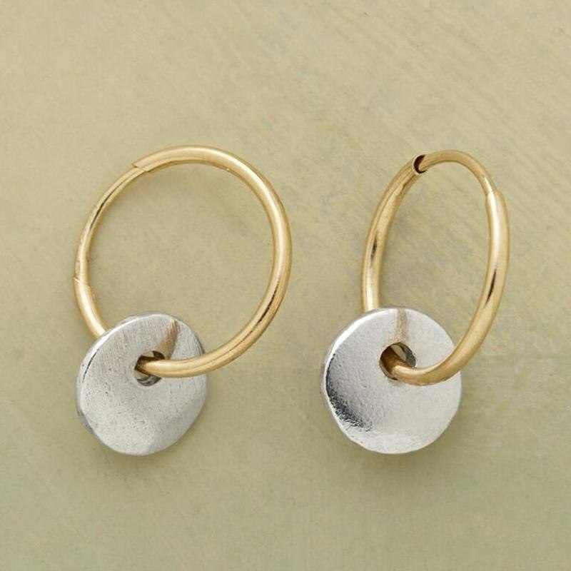 Seyna – Elegante Ohrringe aus goldenen und silbernen Kreisen