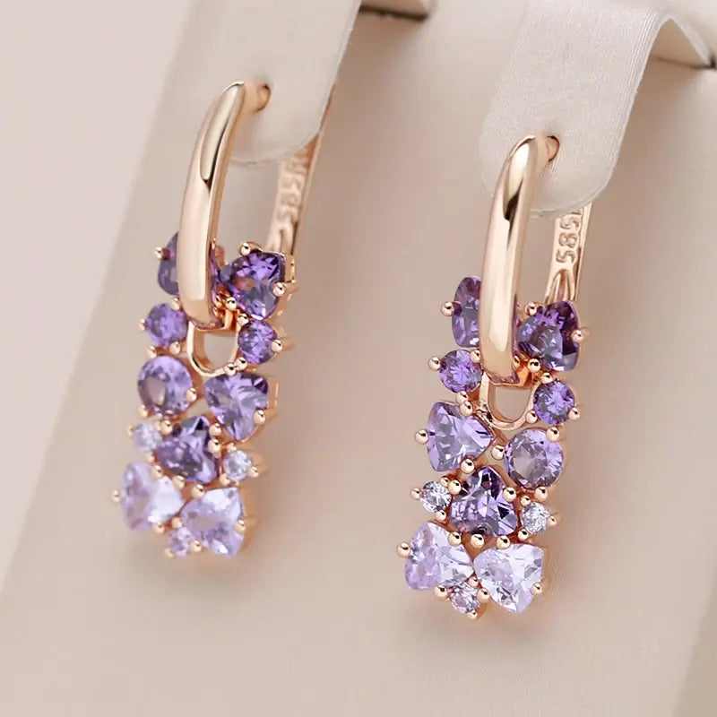Leah - Elegante Ohrringe in Lila