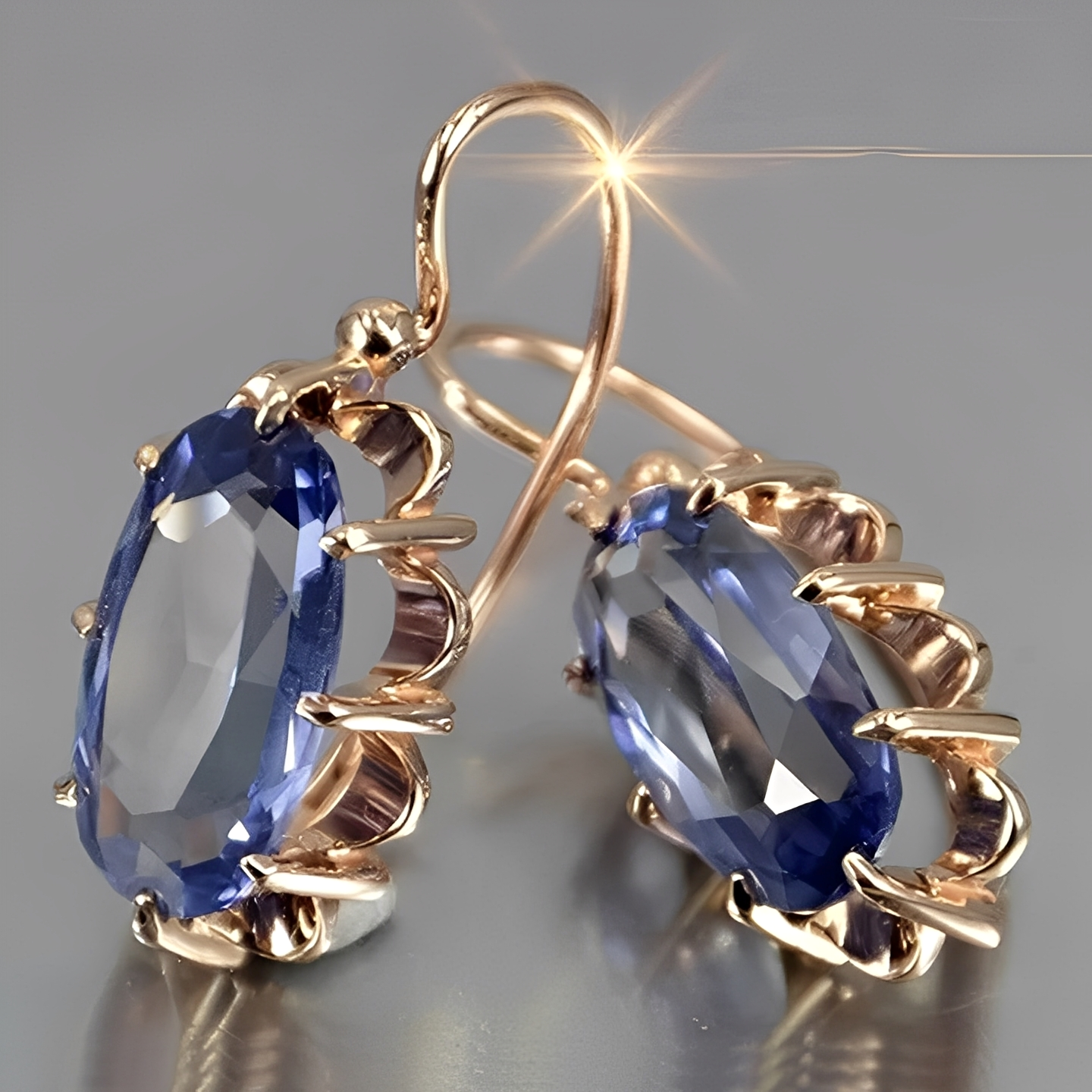 Jayela – Vintage-Ohrringe mit blauen Zirkonias