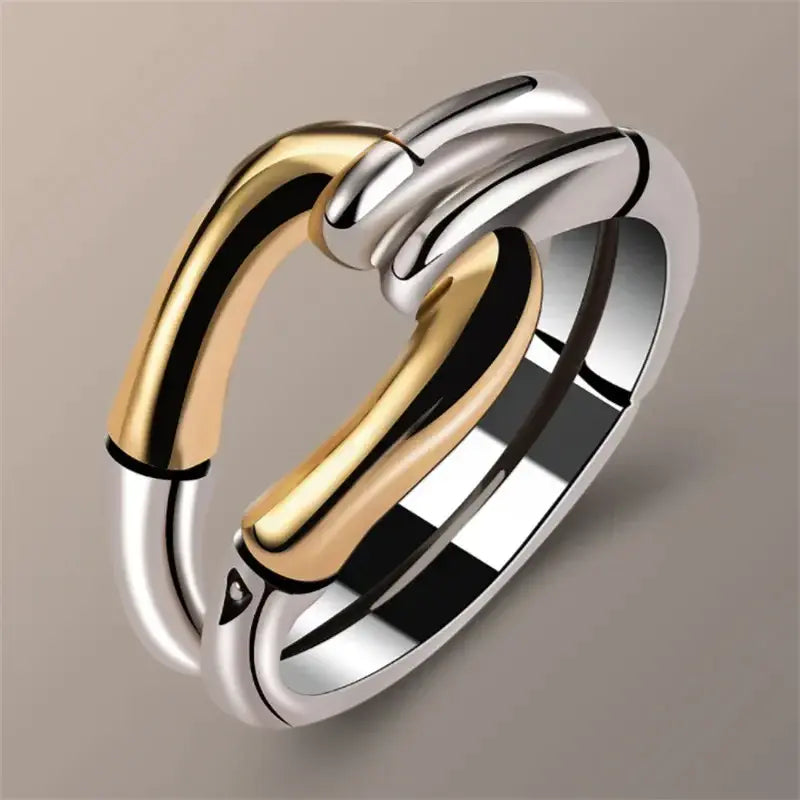 Althéa – Vintage Ring mit Knotendesign aus Gold und Silber