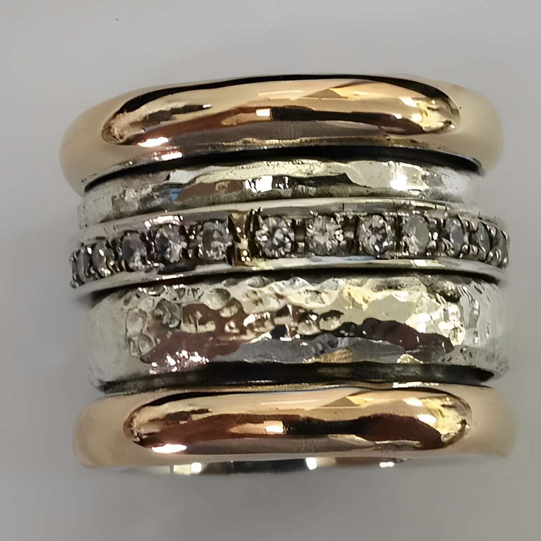 Maellie – Dicke Vintage-Ringe aus Gold und Silber