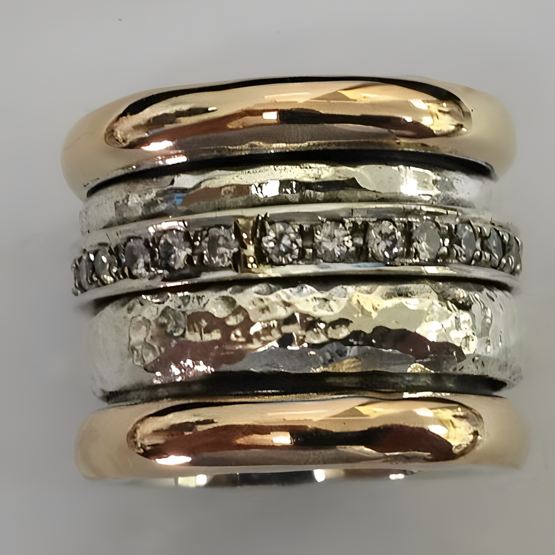 Maellie – Dicke Vintage-Ringe aus Gold und Silber