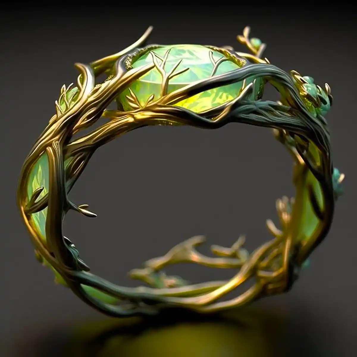 Marianne – Ring mit grünem Opal