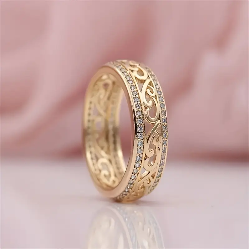 Elena – Glänzender hohler Goldring