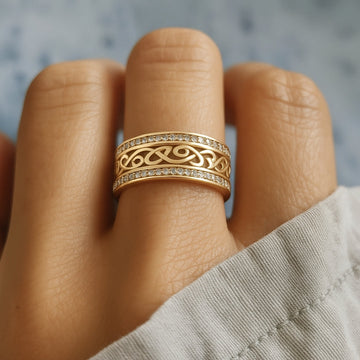 Elena – Glänzender hohler Goldring