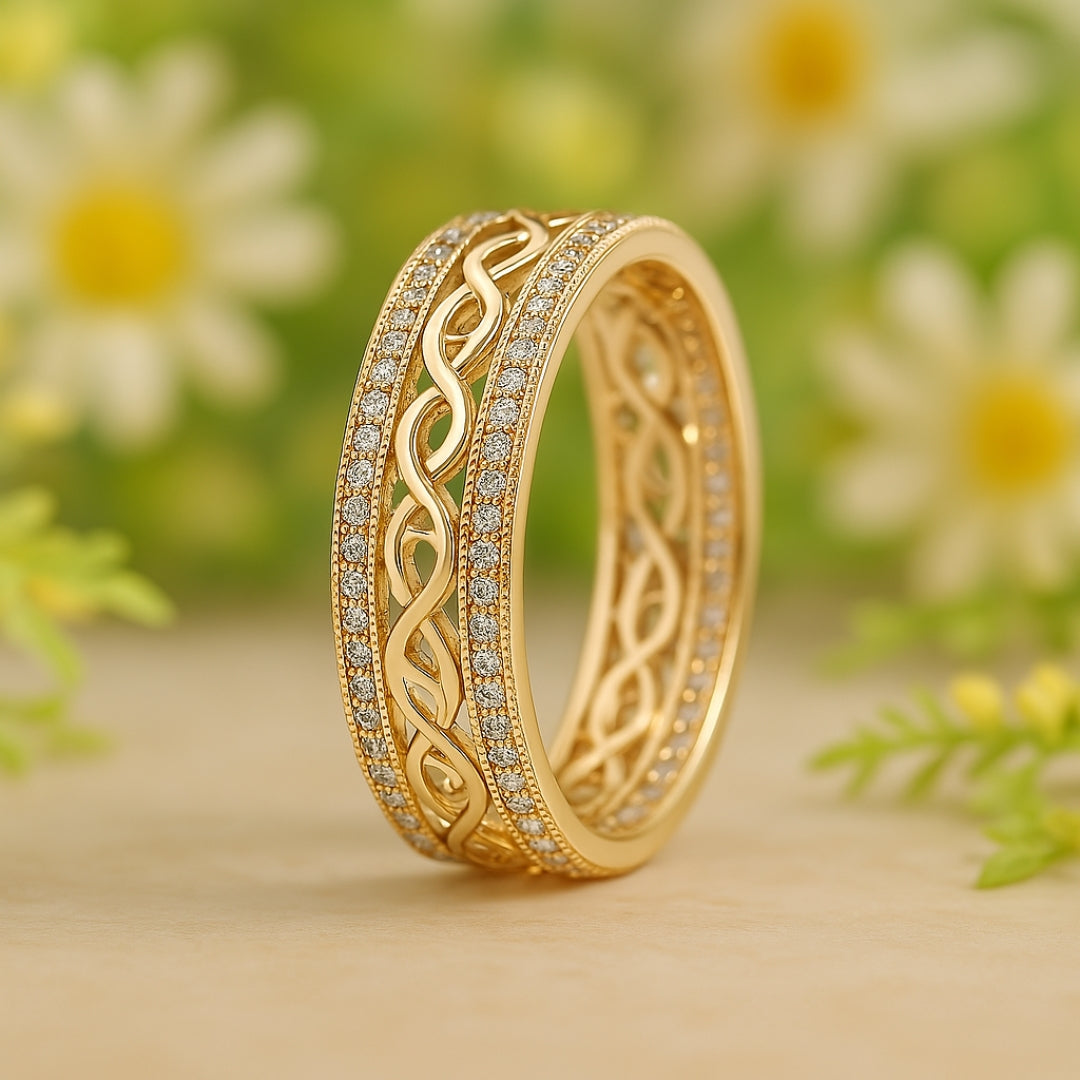 Elena – Glänzender hohler Goldring