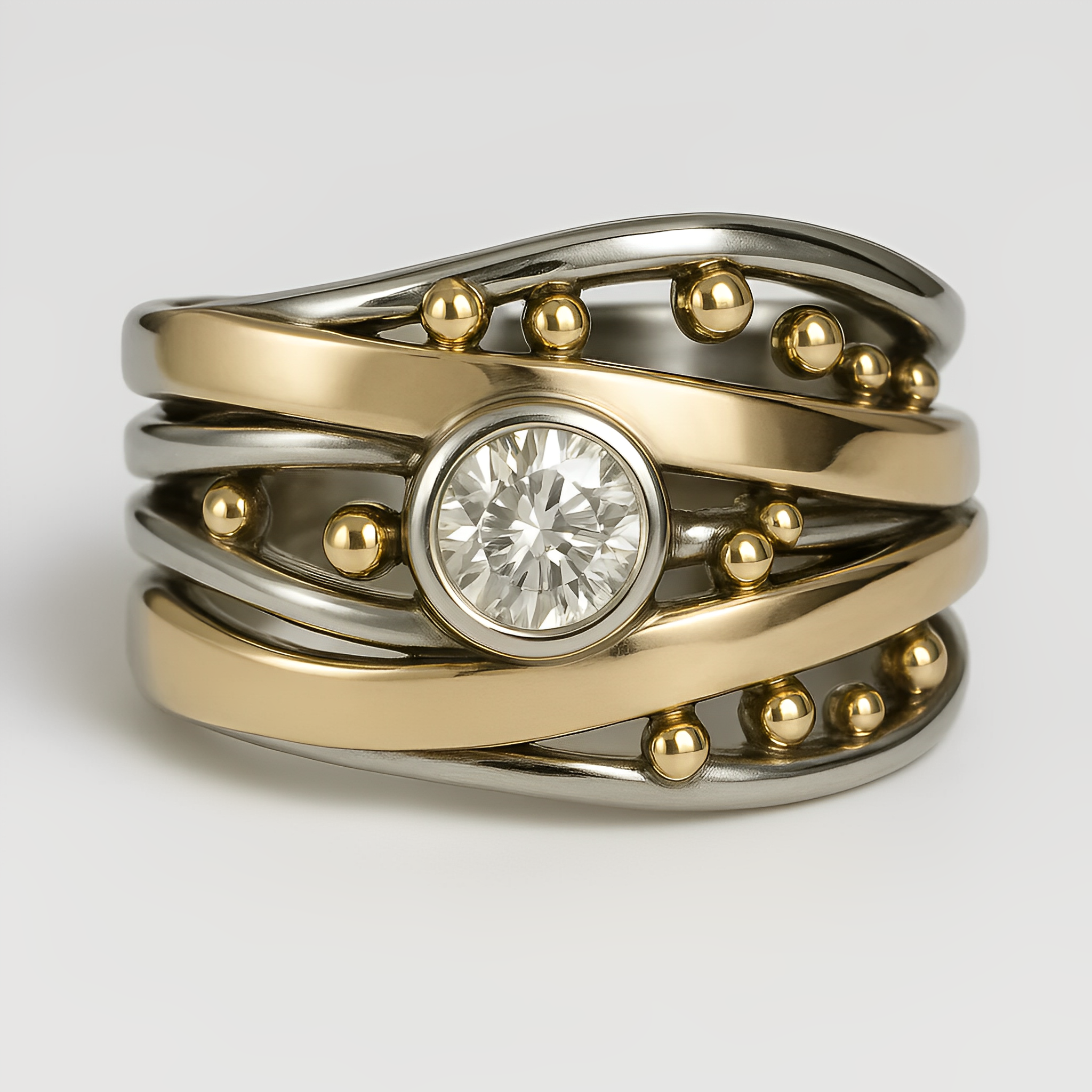 Dalia – Vintage Goldring mit eingearbeitetem Zirkonia