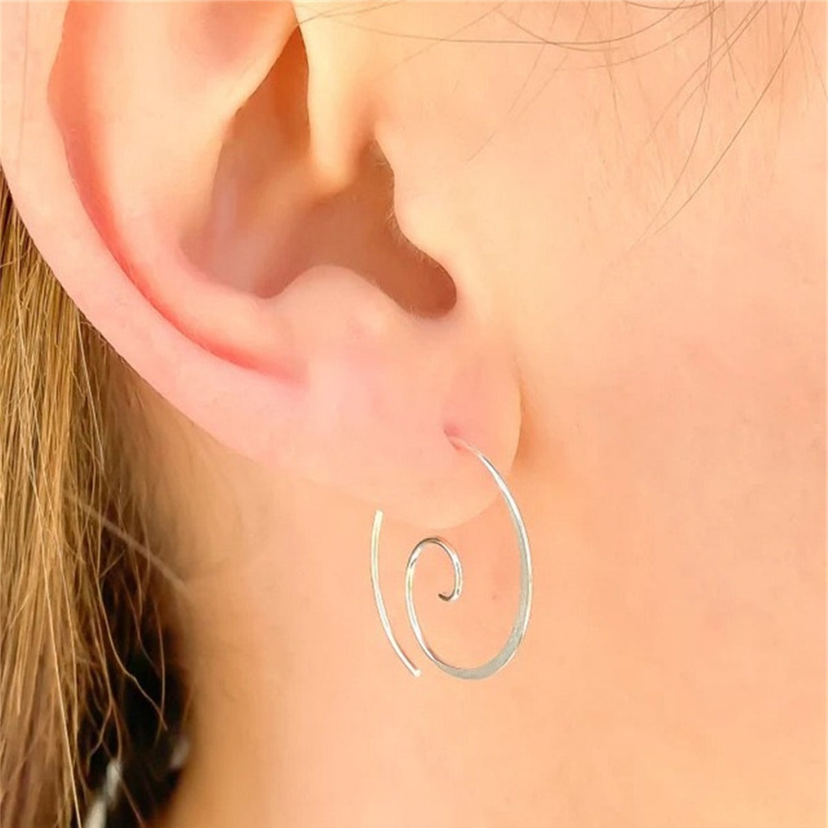 Yara – Boho-spiralohrringe aus Silber