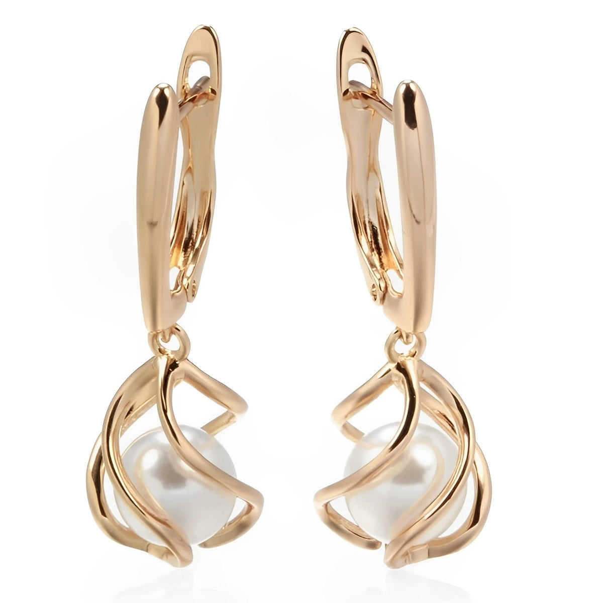 Elena – Elegante Perlenohrringe aus Gold