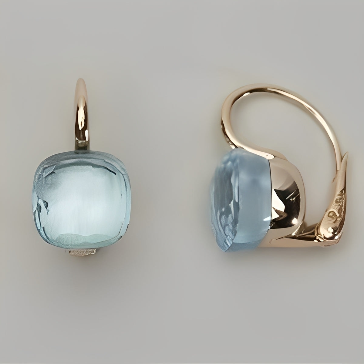 Manon – Vintage Ohrringe mit blauen Zirkonia