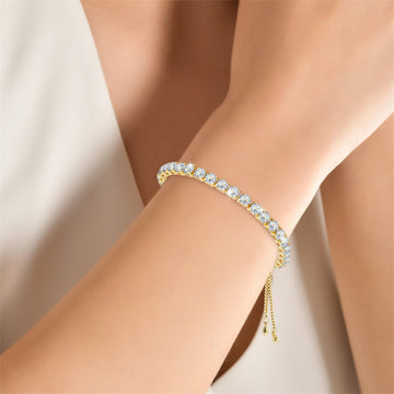 Nami – Glänzendes Tennisarmband in Opal