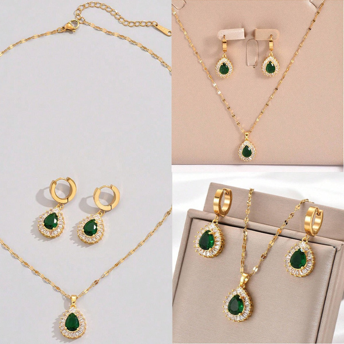 Rheya – Elegantes Set Lysandelle aus Gold und Kristall