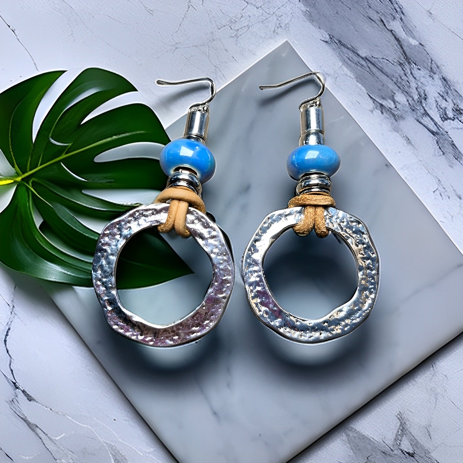 Mira – Silberne Kreisohringe im Boho-Vintage-Stil