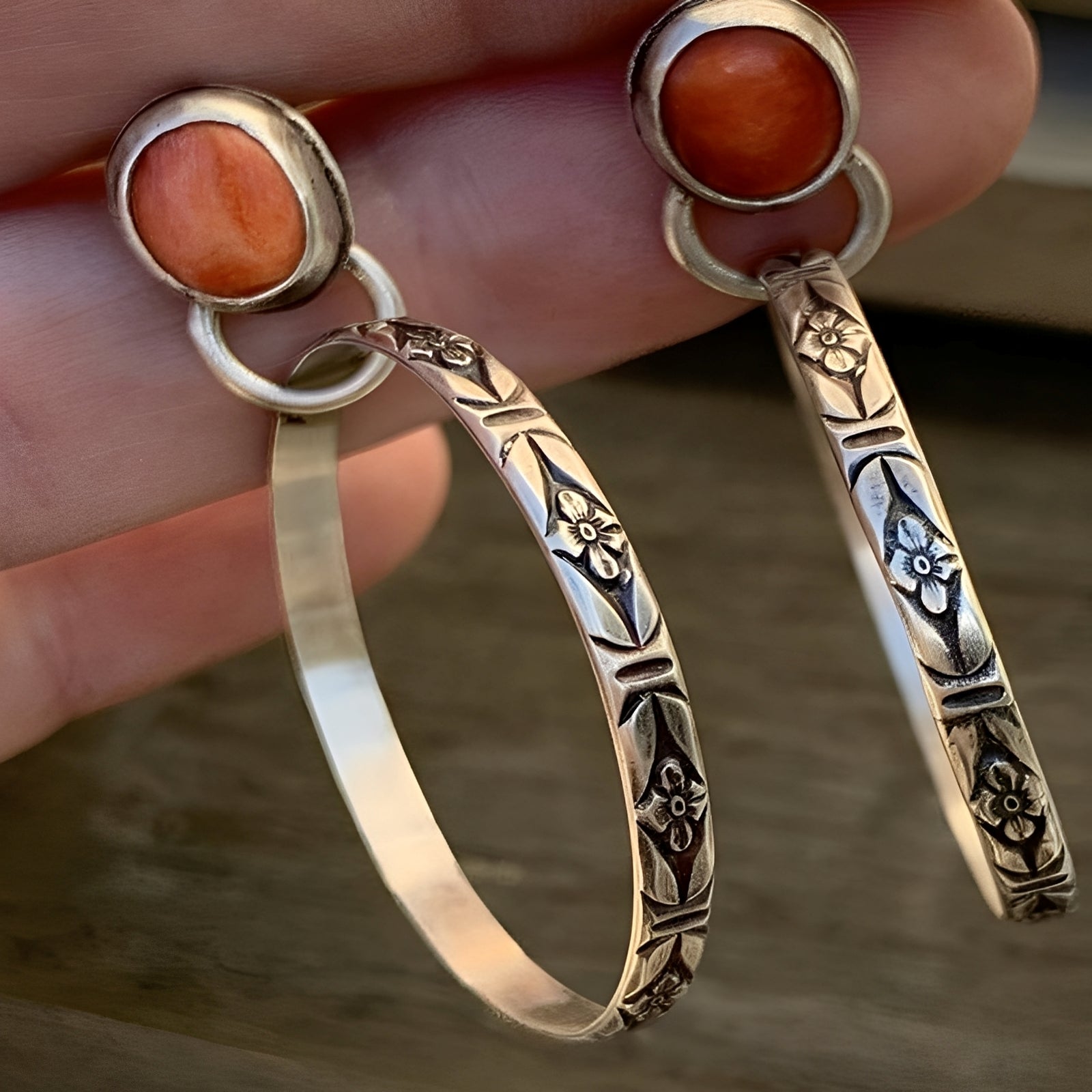 Issa – Vintage Boho-Ohrringe mit Onyx