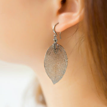 Larah – Boho-Stil Blatt-Ohrringe