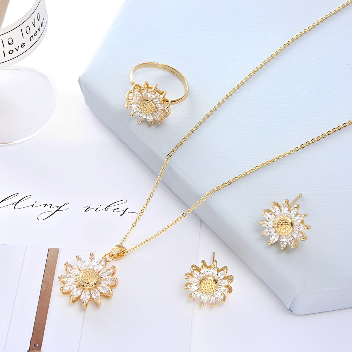 Elina – 18 K Goldset auf Kupfer