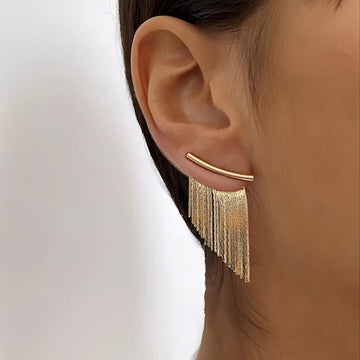 Claire – Vintage Ohrringe aus Gold mit Vorhang