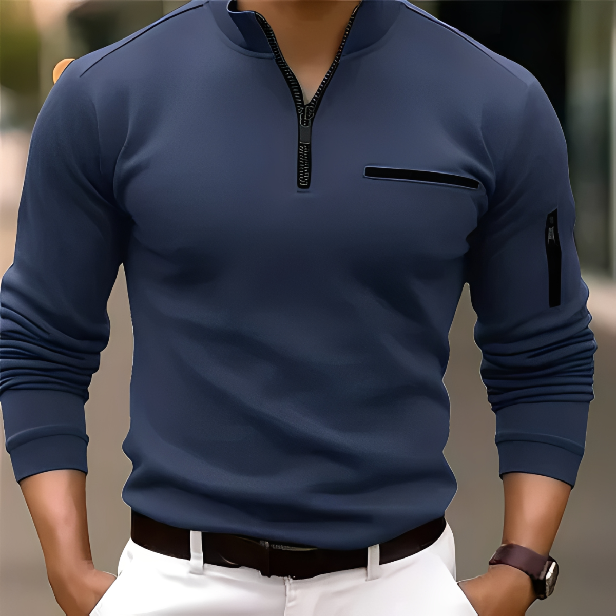 Marco - Modischer Pullover mit Zipper