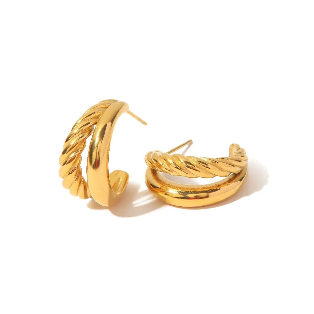 Ayesh – Elegante goldene Ohrringe