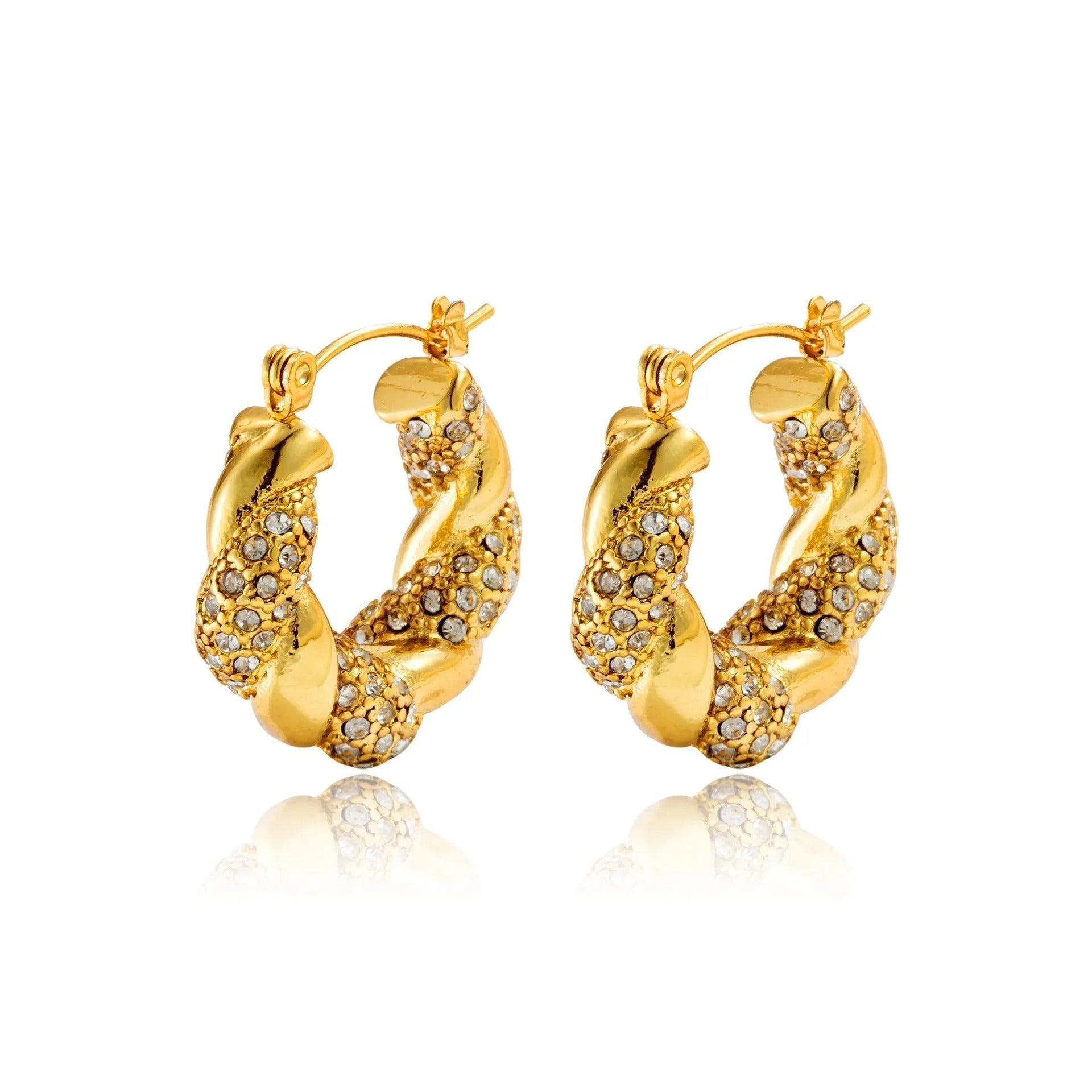 Alix – U-Twist-Ohrringe in Gold