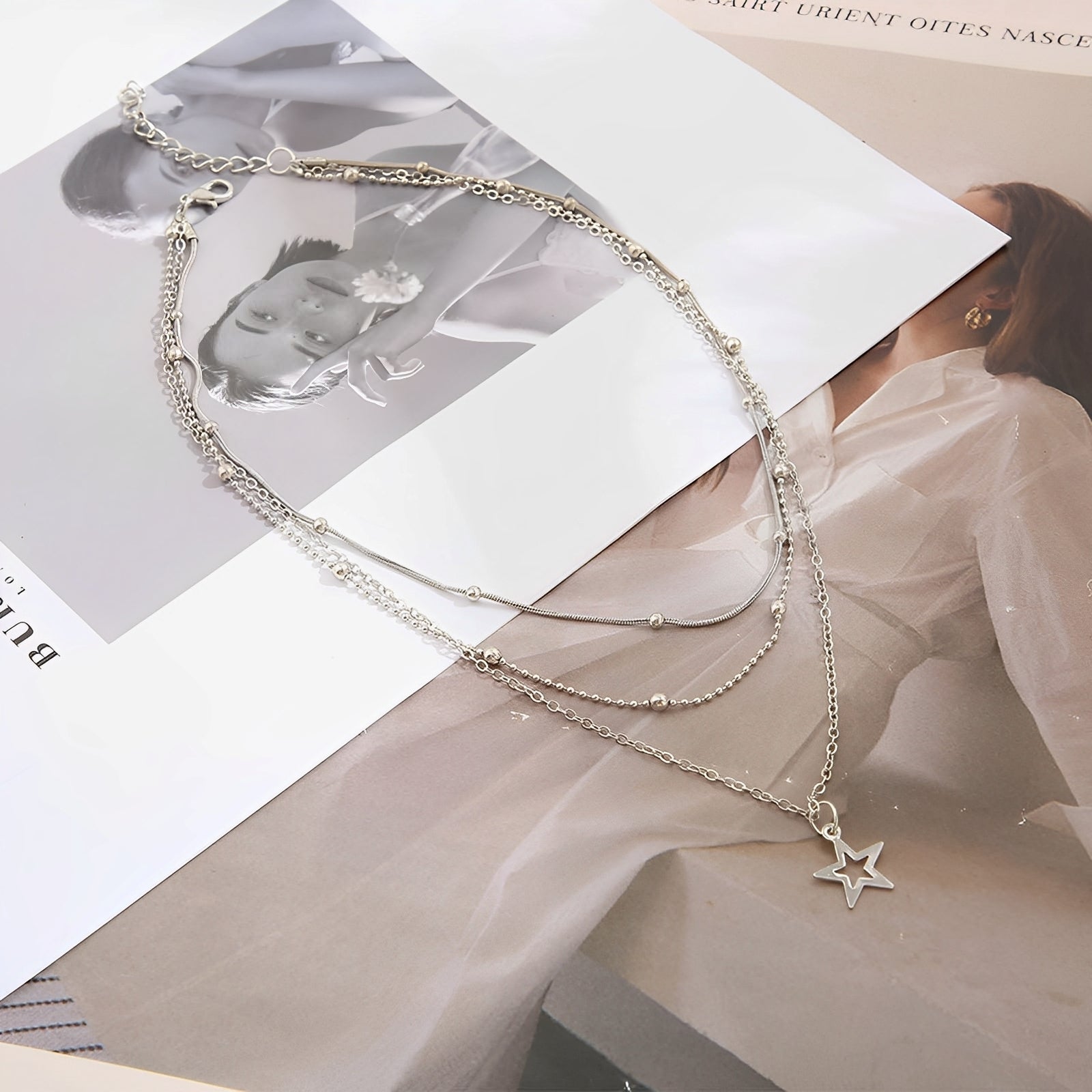 Elly – Vintage-Silberhalsband mit Stern