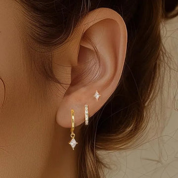 Azaria – Ohrring-Set mit Diamantanhänger