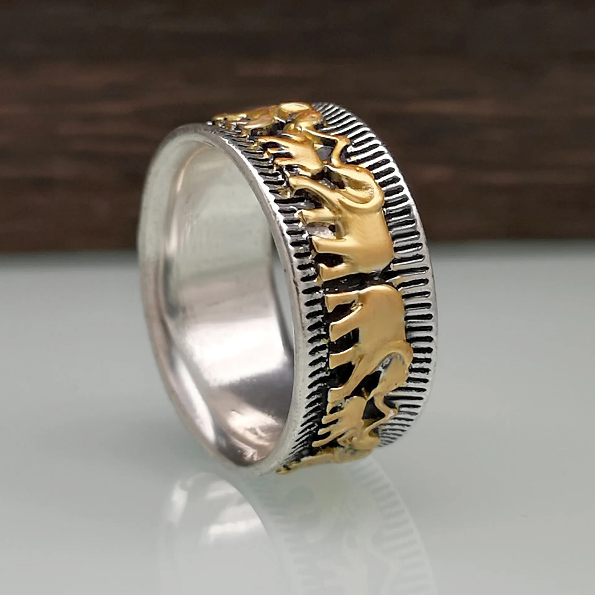 Eli – Vintage goldener Elefantenring