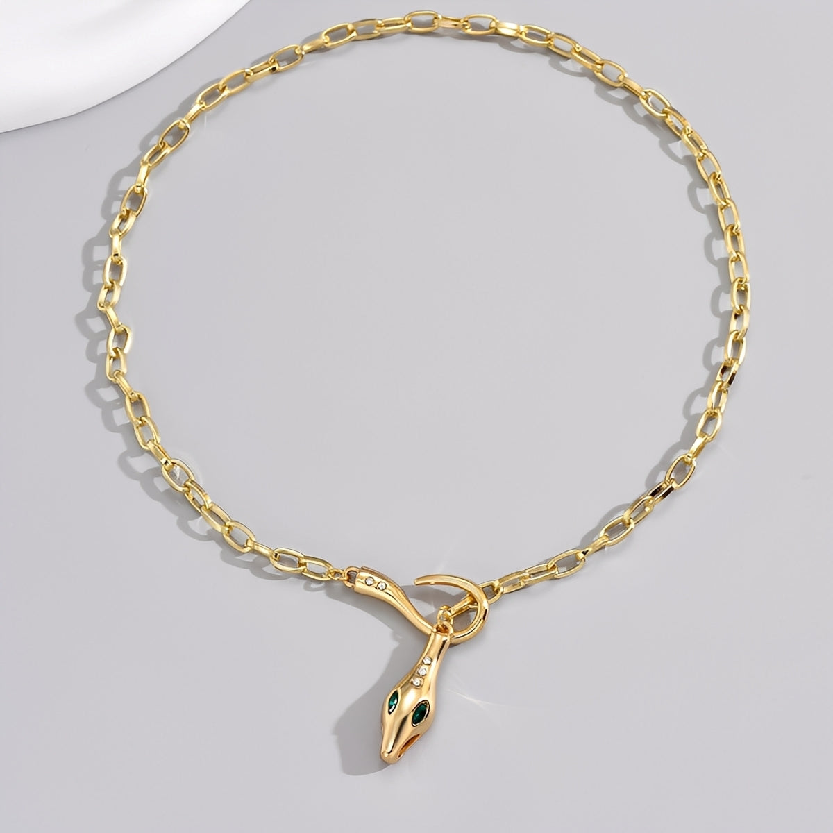Celia – Schlangenkette mit Strass-Halskette