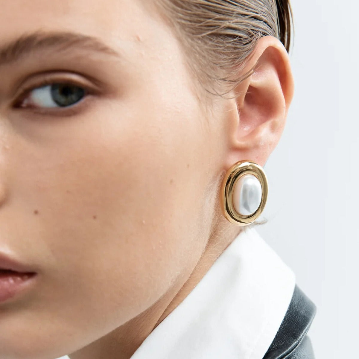 Colette – Vintage-Perlenohrringe aus Edelstahl
