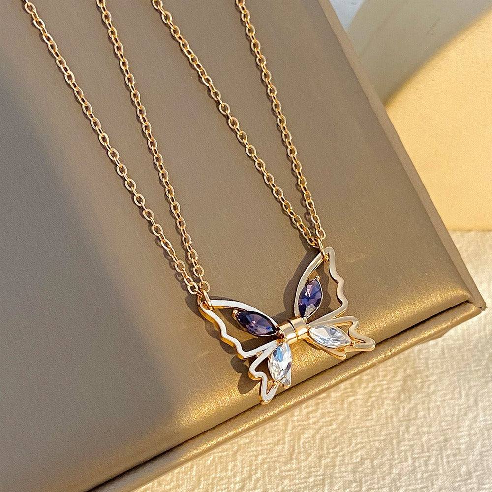 April – Magnetischer Schmetterlingshalsreifen in Gold