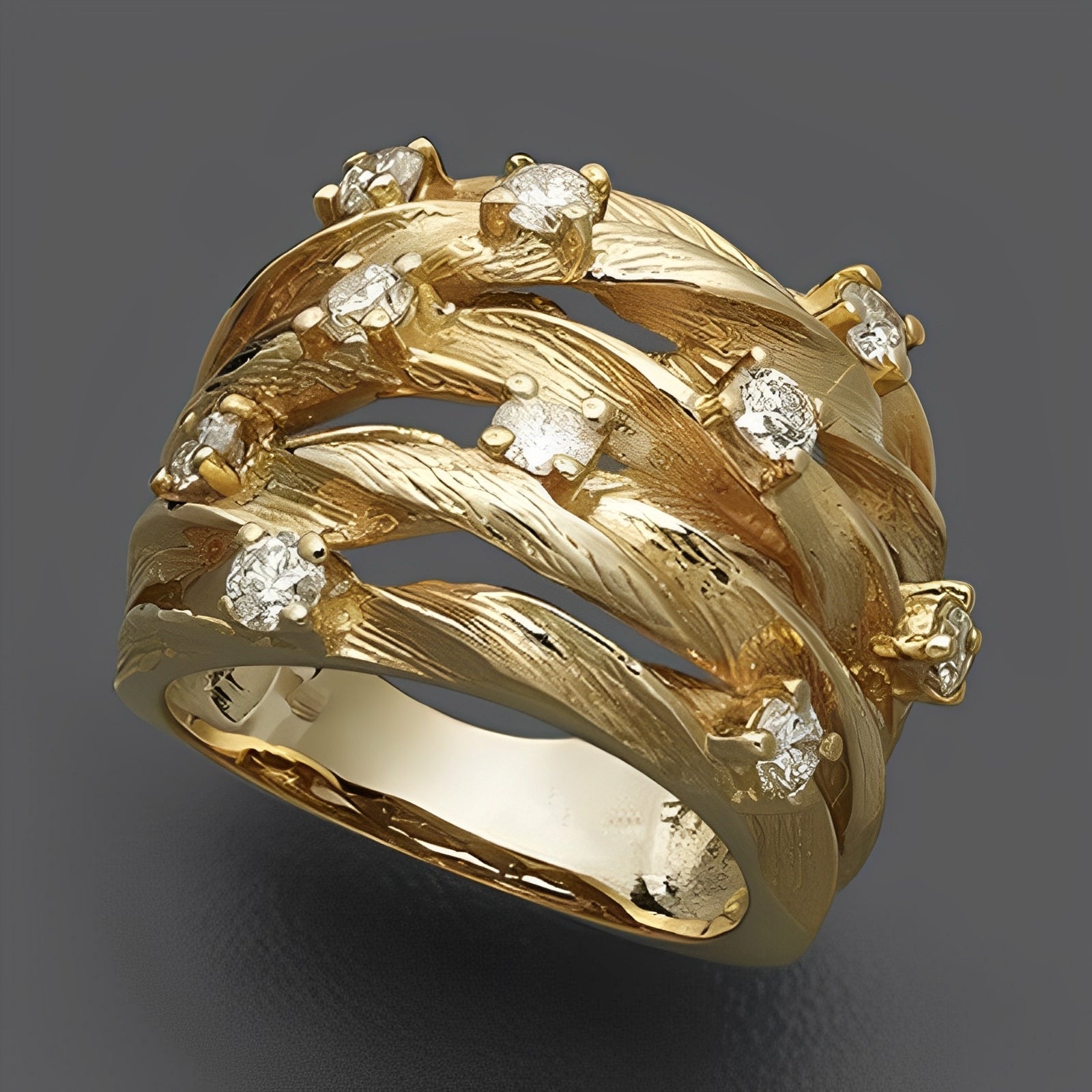 Marisse – Goldener Vintage-Ring mit subtiler Glanz