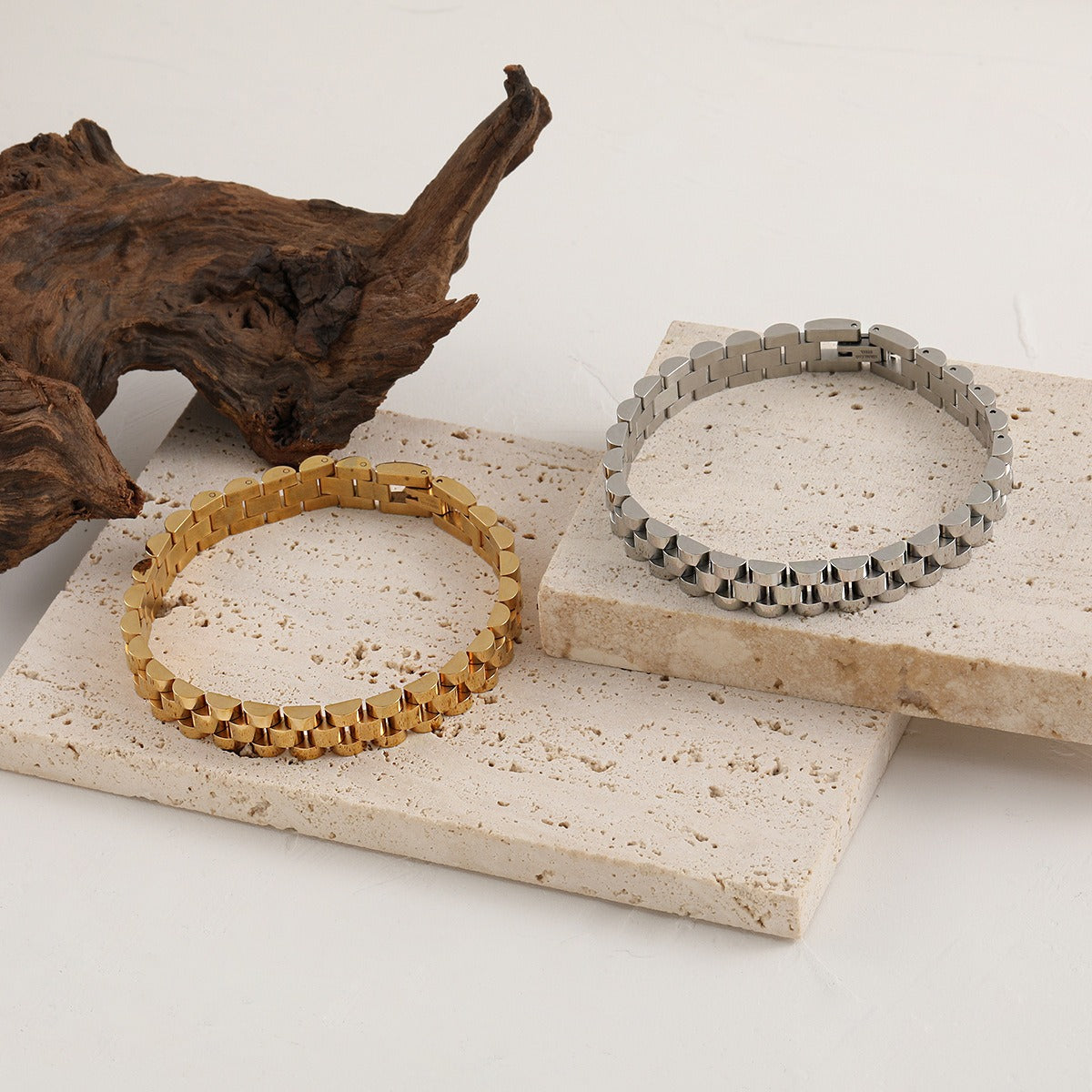 Bianca – Cubanische Kettenarmband im Uhrenstil