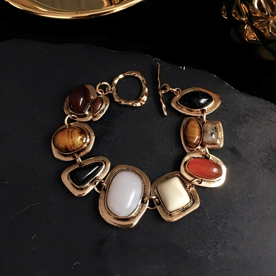 Nancy – Boho-Armband mit geometrischen Steinen