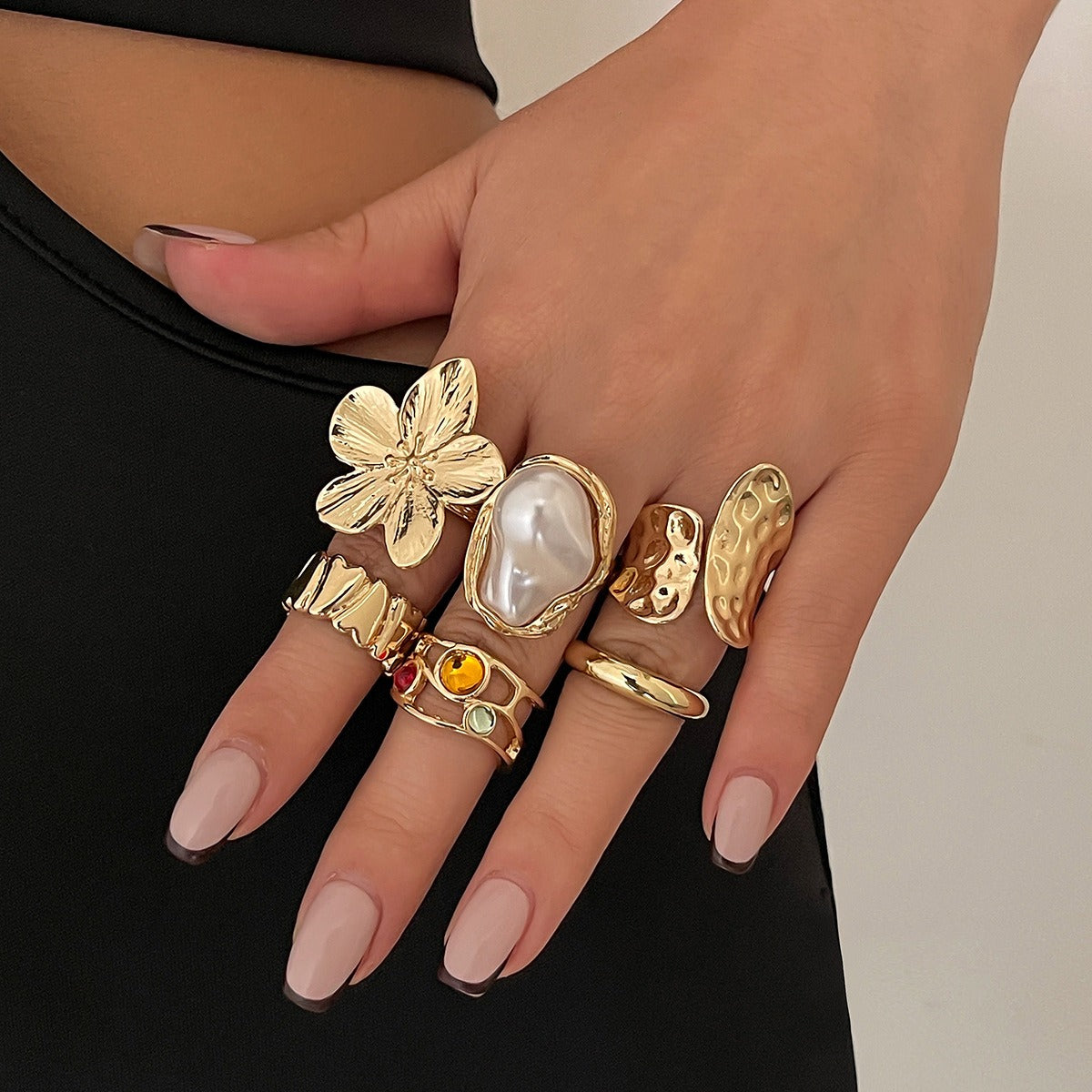 Merina – Set aus 6 Statement-Ringen