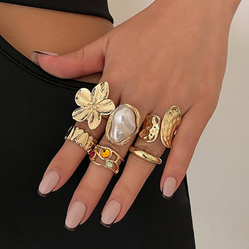 Merina – Set aus 6 Statement-Ringen