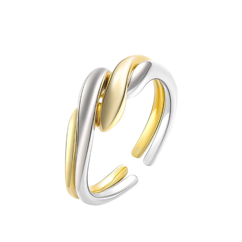 Elaine – S925 Silberring mit unregelmäßiger Wasserwelle
