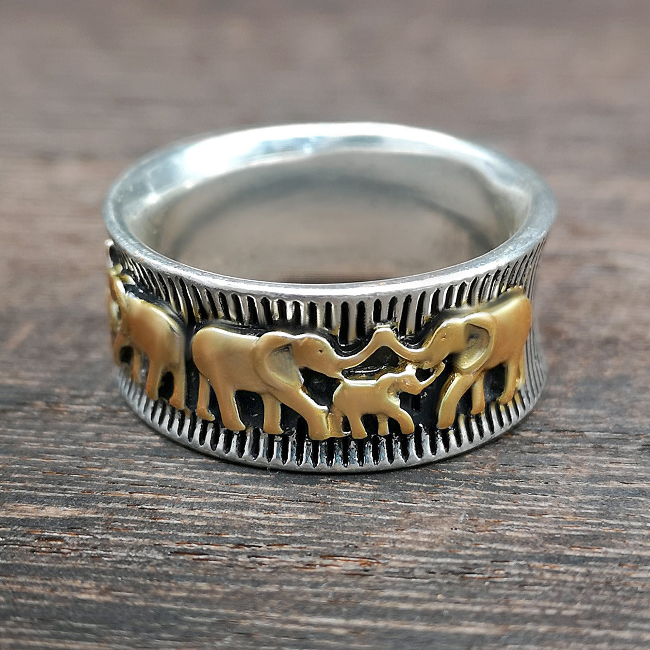Eli – Vintage goldener Elefantenring