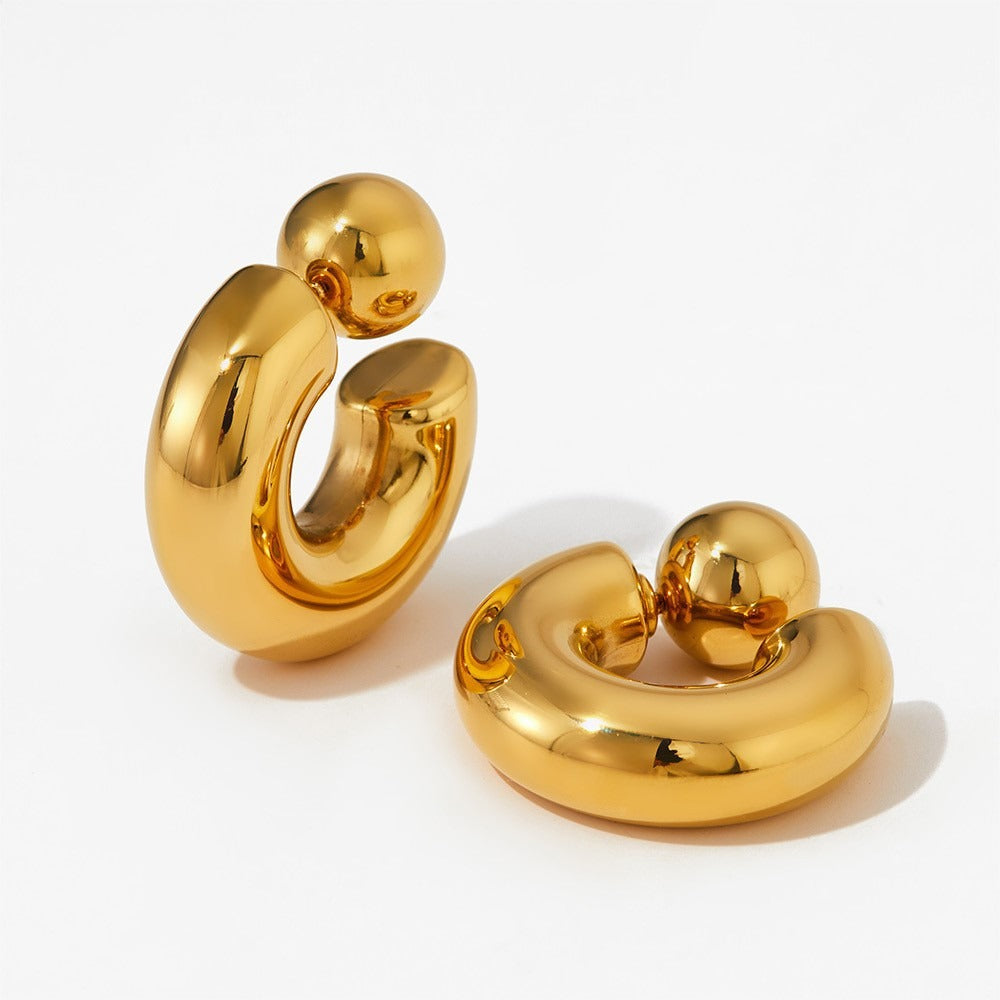 Ayla – Dicke Creolen in Gold